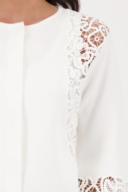 Monari Cardigan With Lace Insert