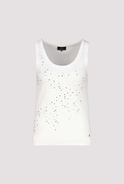 Sleeveless Top with Rhinestone Detail