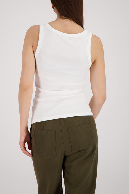 Sleeveless Top with Rhinestone Detail