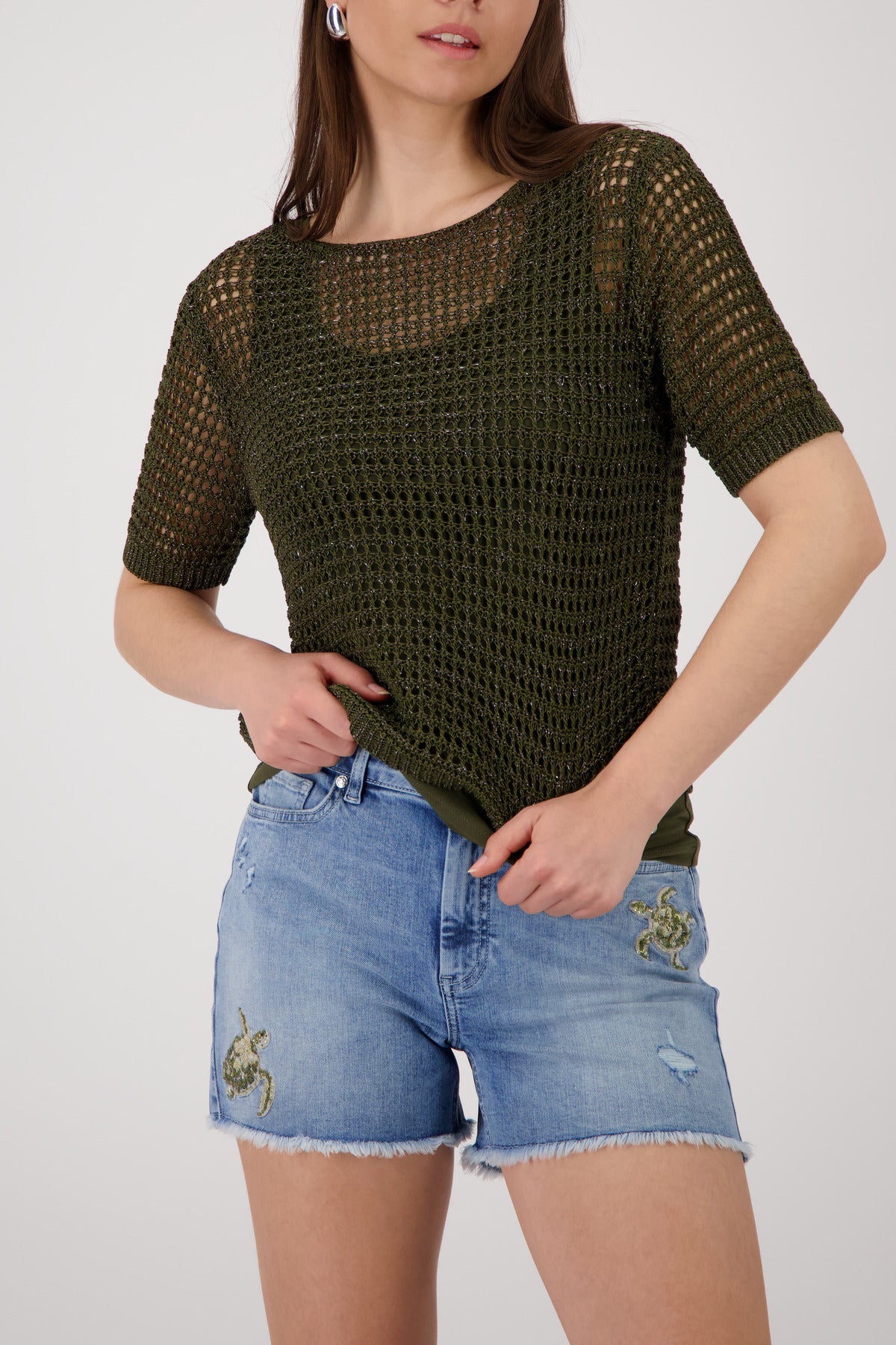 Knitted Jumper with Shiny Lurex
