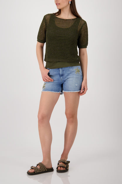 Knitted Jumper with Shiny Lurex