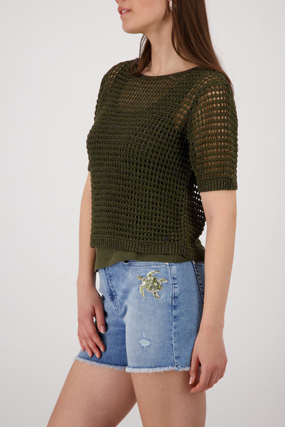 Knitted Jumper with Shiny Lurex