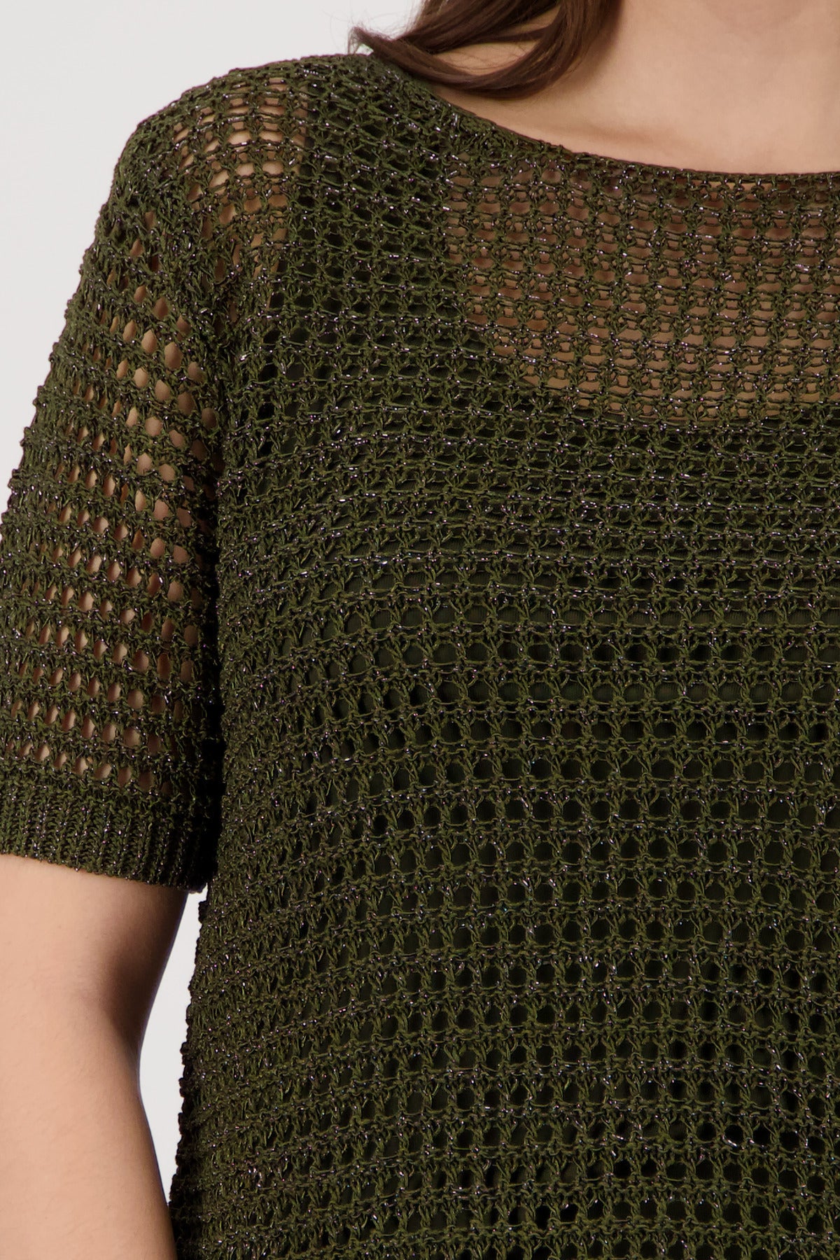 Knitted Jumper with Shiny Lurex