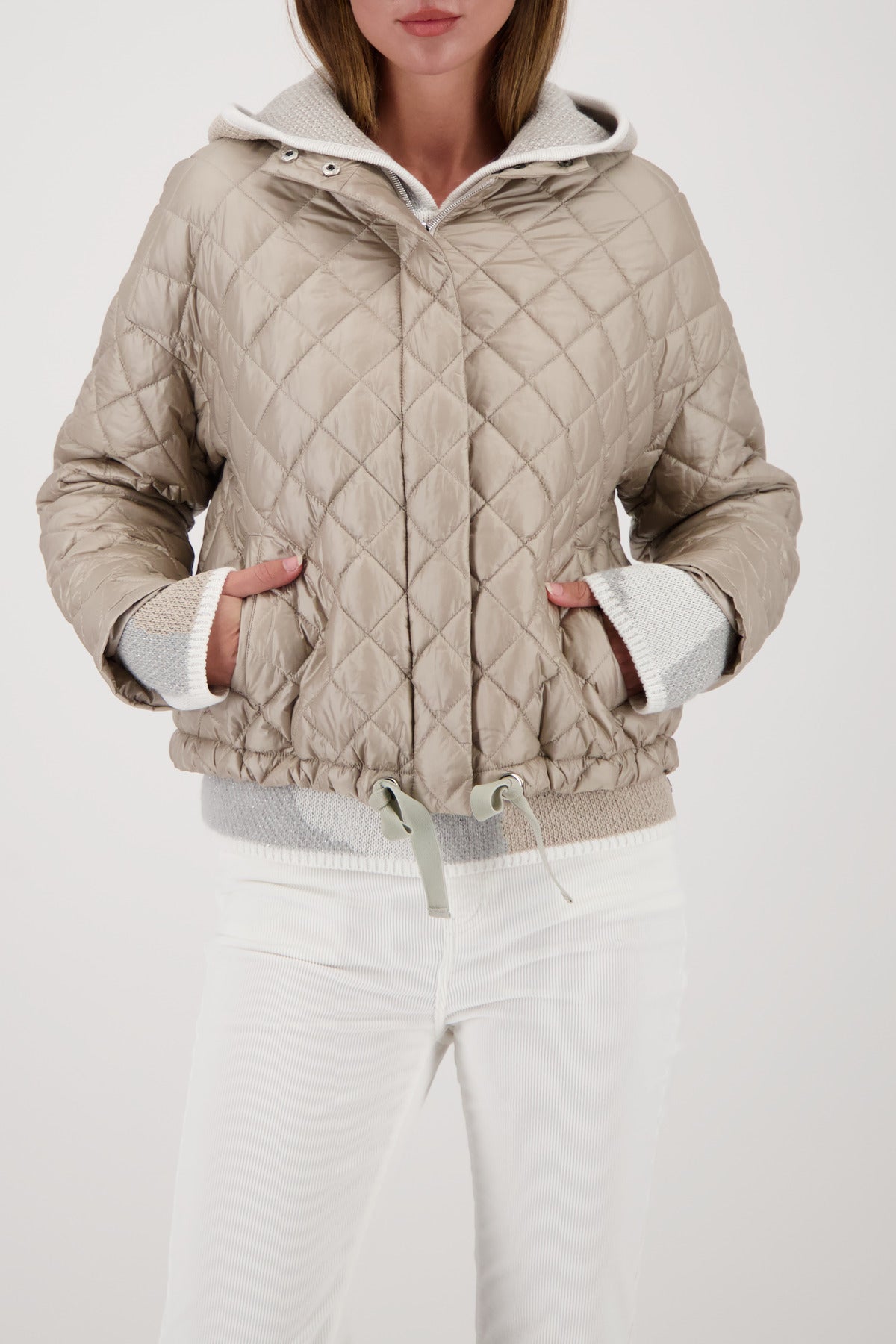Quilted Jacket in Latte Colour