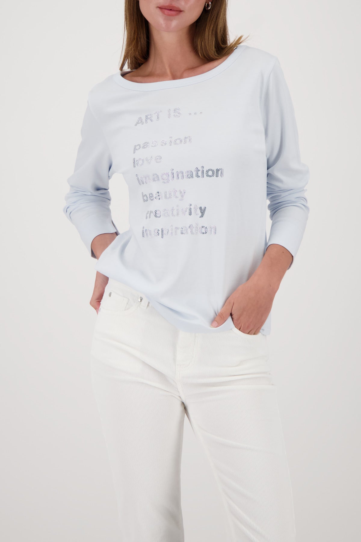 Monari Long Sleeve Top With Lettering