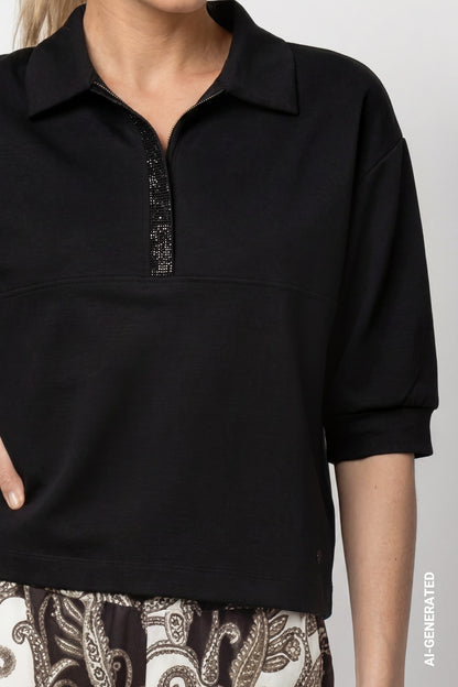 Monari Sweatshirt With Rhinestones