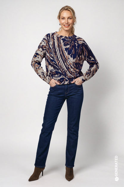 Monari Jumper with paisley jacquard
