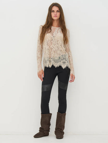 Lace sheer top