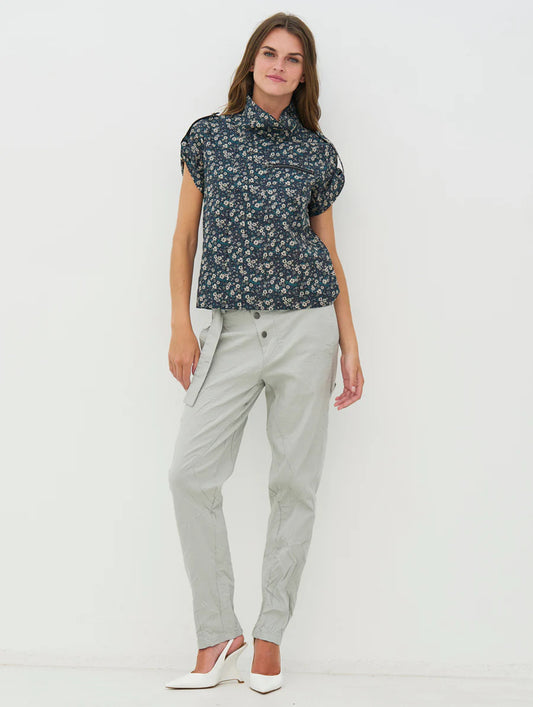 Catelina shirt with floral detail 