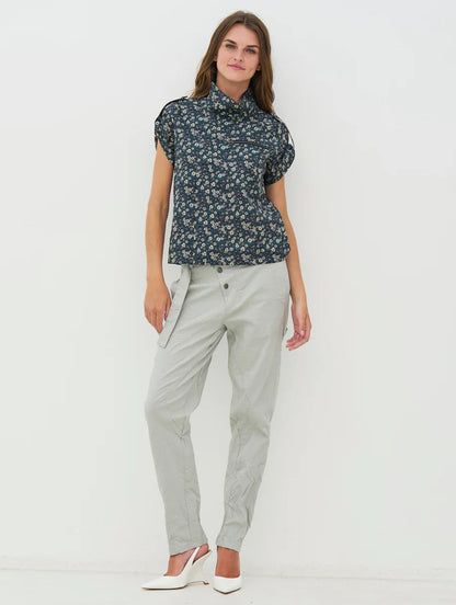 Blue Mint Nu Denmark Pants with tie belt detail