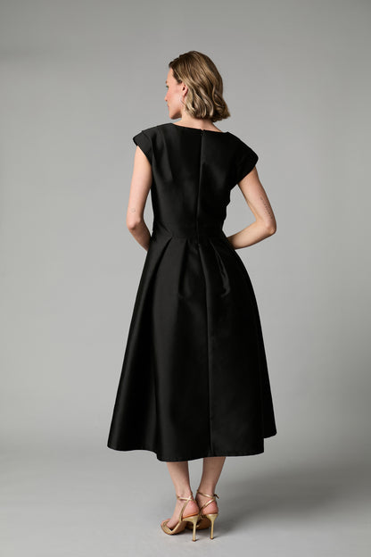 Fee G Grace Pleated Shoulder Dress