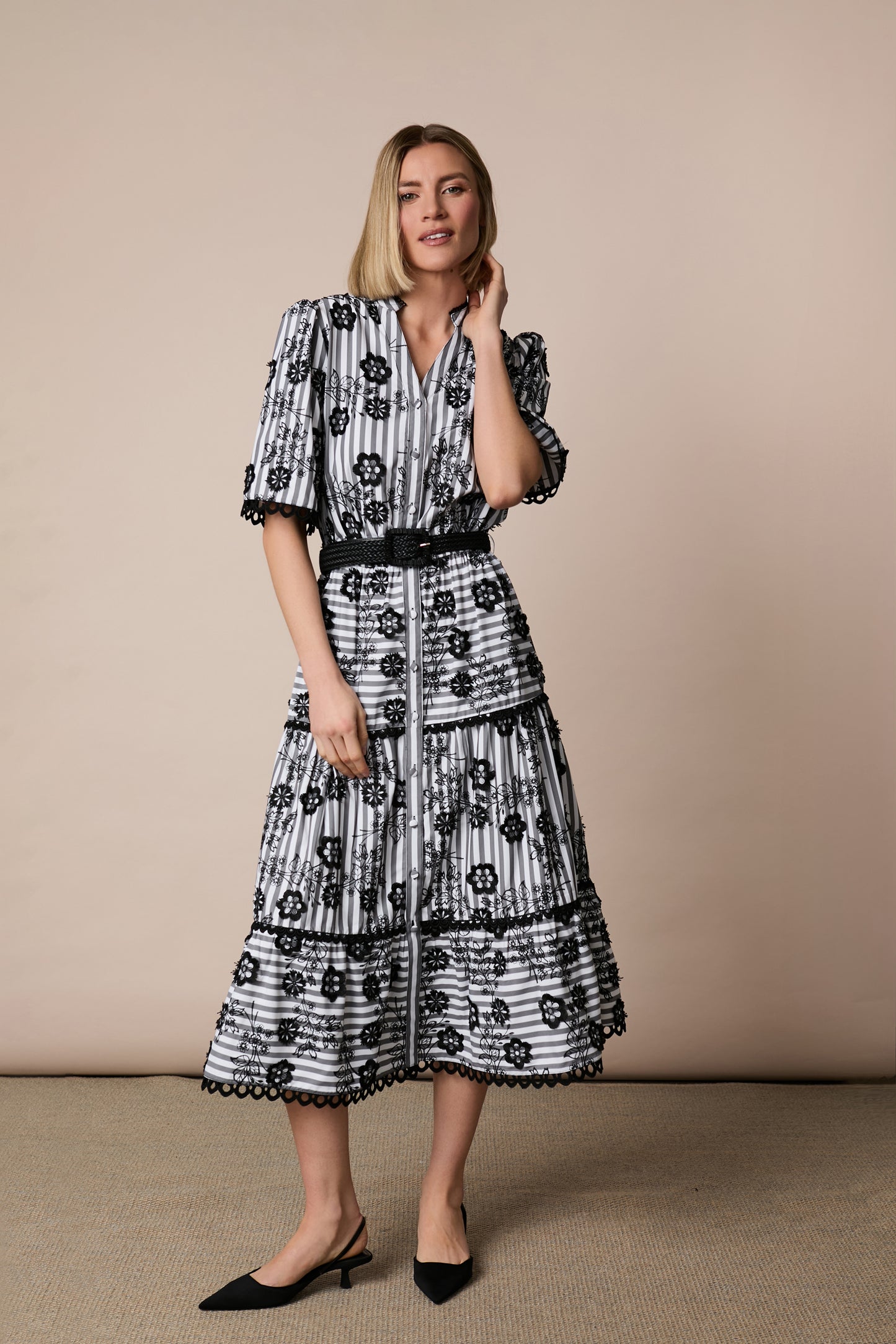 Fee G June Long Stripe Dress