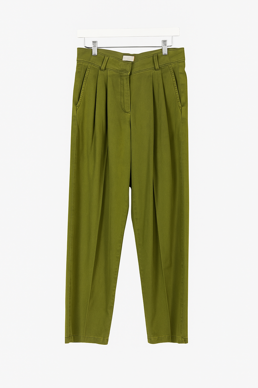 Olive Green High Waited Trousers Pants