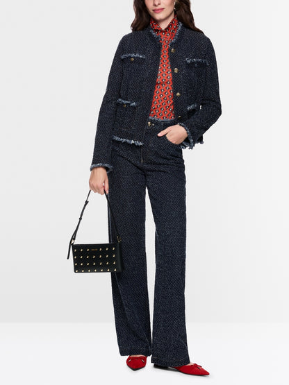 tweed effect denim jacket from marccain. 