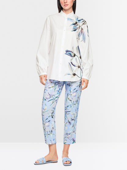 Marc Cain white shirt with lily print