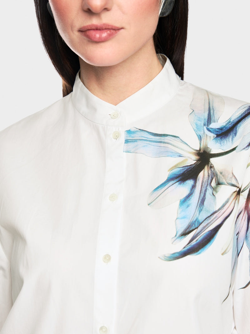 Marccain Long Blouse With Lily Print