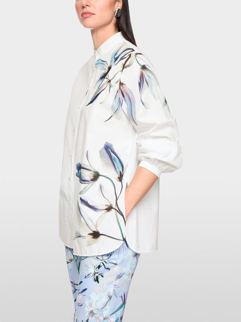 Marccain Long Blouse With Lily Print