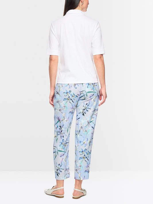 Marccain Plain Polo Shirt With Cord Detail