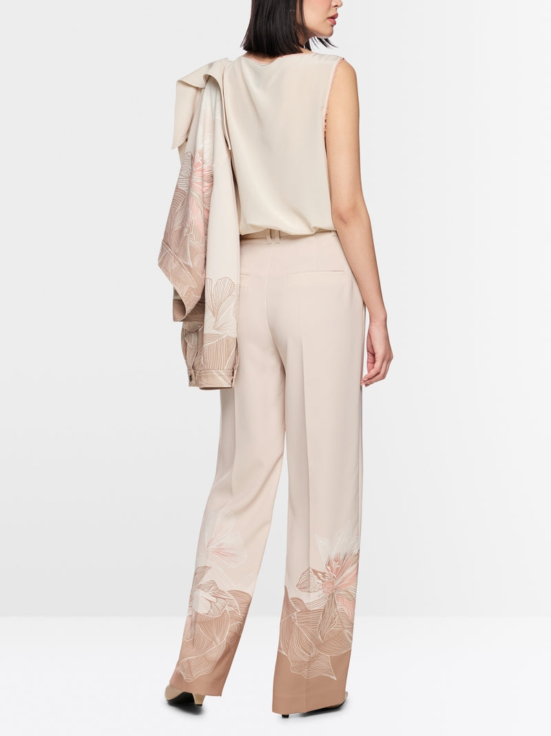 Marccain WUKARI Wide High Waist Fabric Trousers