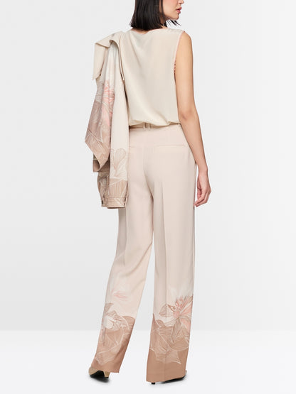 Marccain WUKARI Wide High Waist Fabric Trousers