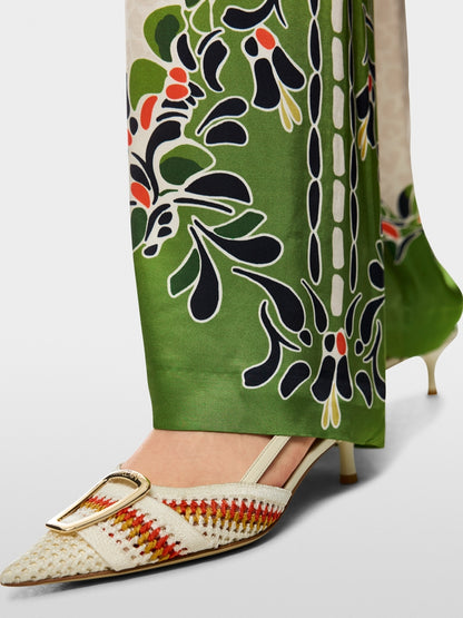 Marccain Warri Flowing Trousers With Print Mix