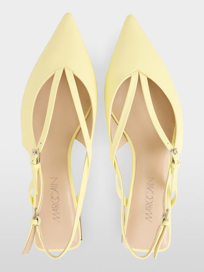 Marccain Leather Strappy Ballerina Flats