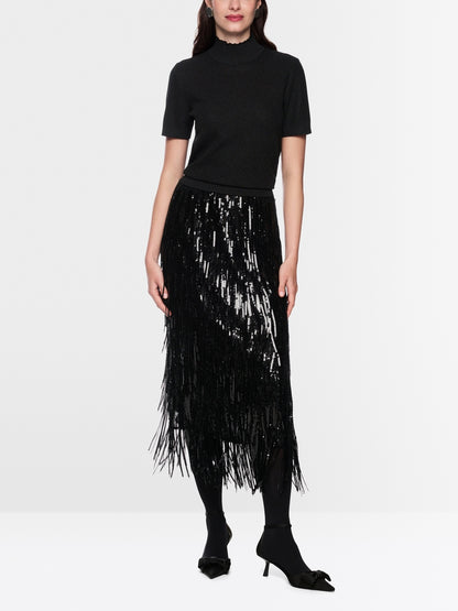 Skirt with sparkling sequins for party