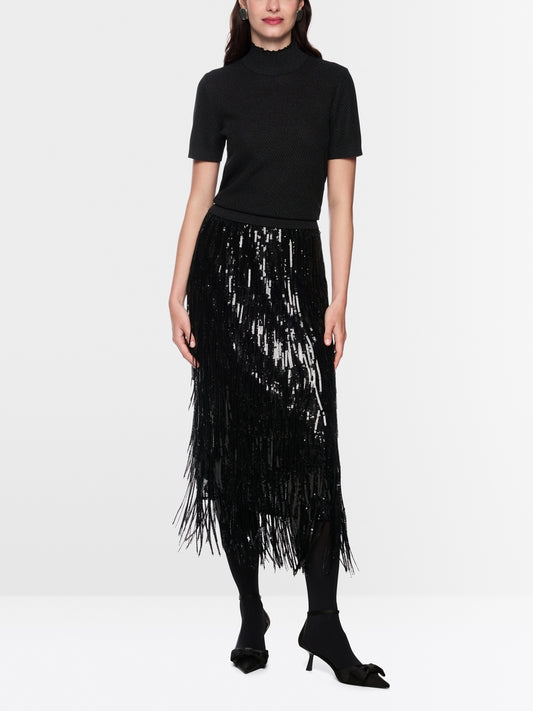 Skirt with sparkling sequins for party