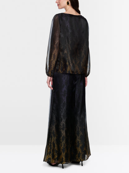 Marccain Double-layered Blouse With Snake Print