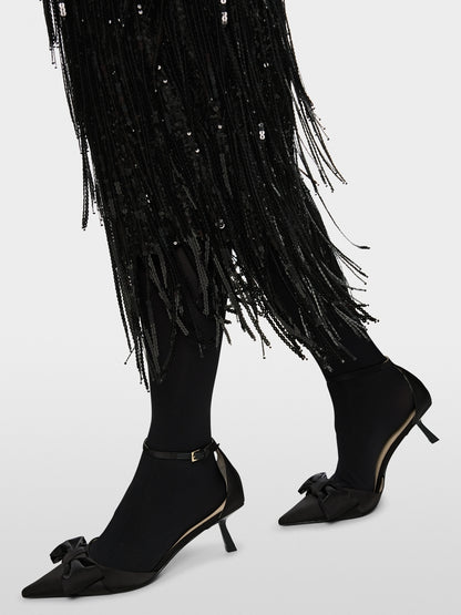 Marccain Skirt With Sequin Fringes