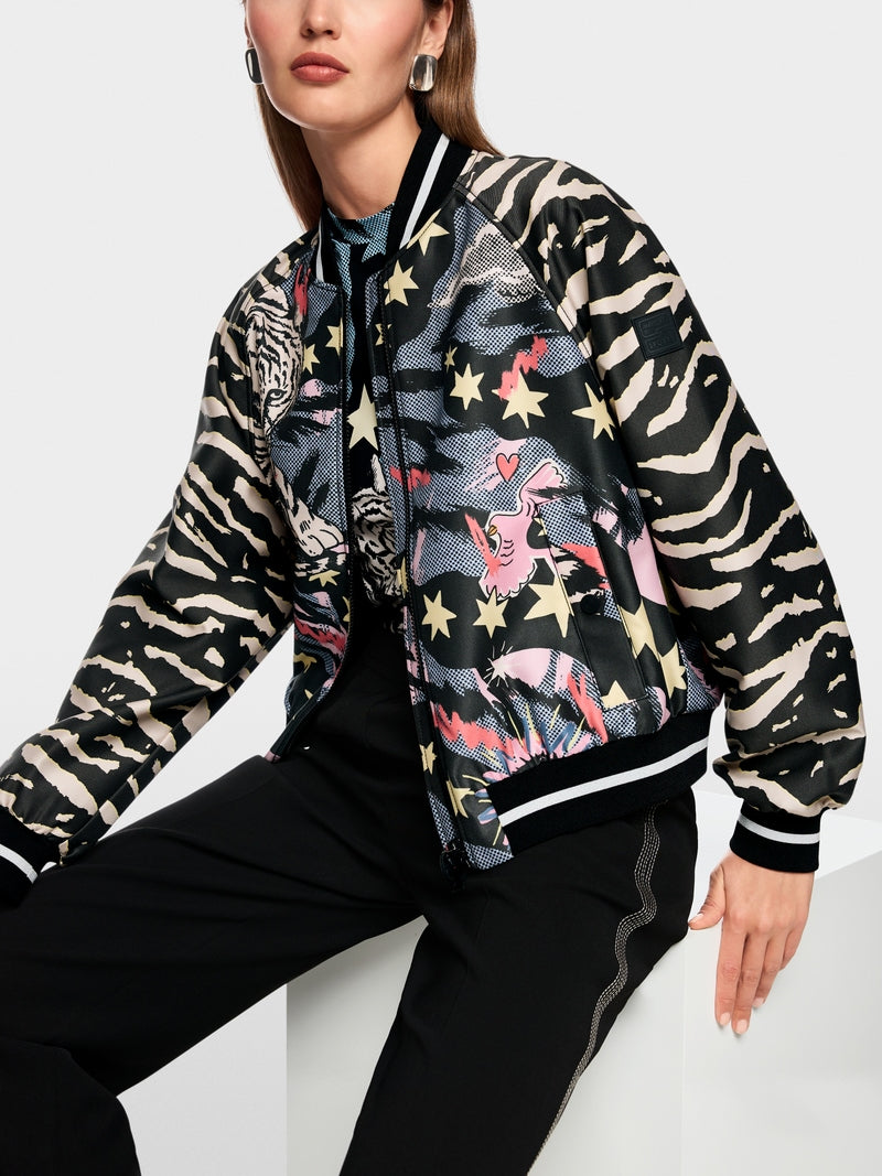 Marccain Sports Blouson Jacket With Comic Print