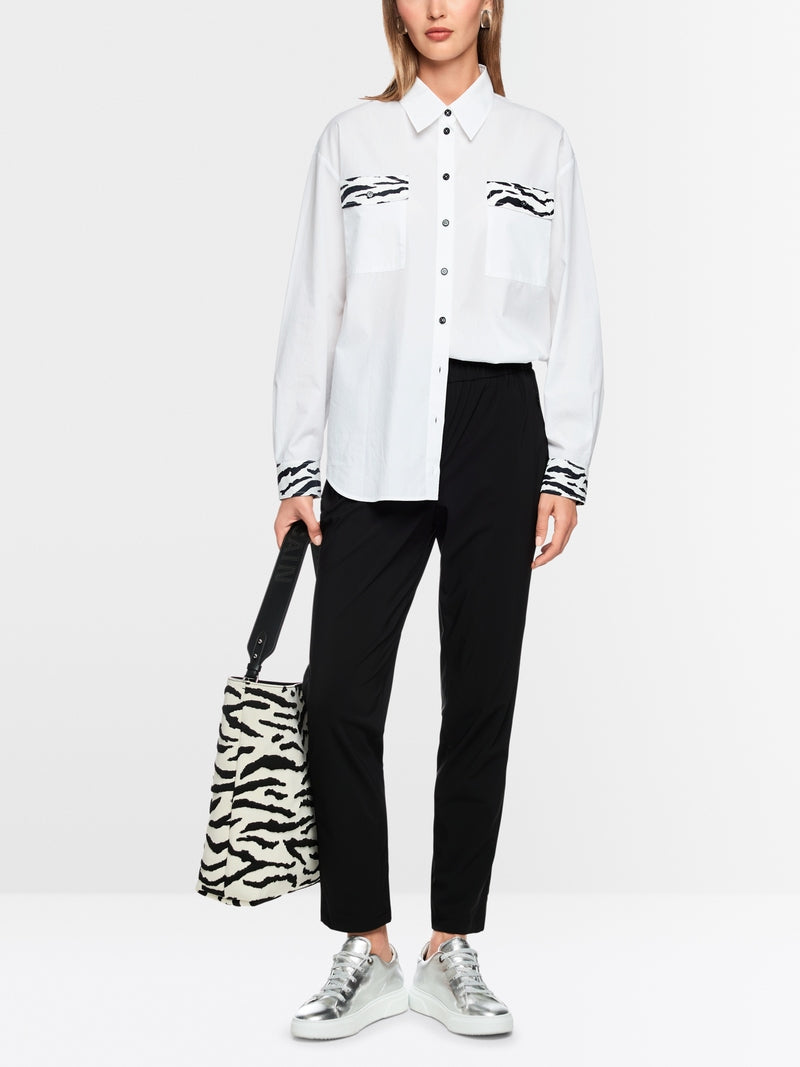 Rethink together classic blouse with animal print 