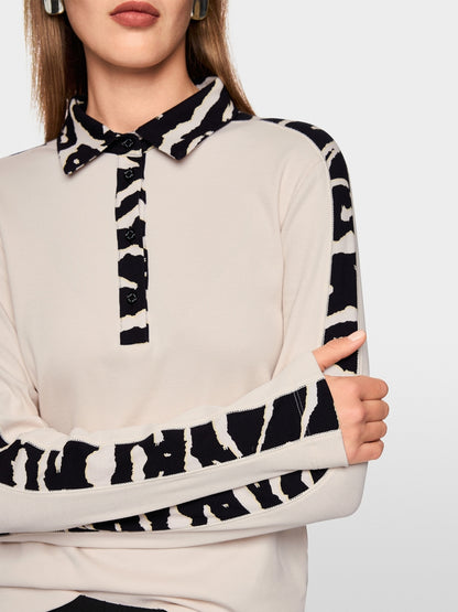 Marccain Sports Long-sleeved Shirt With Animal Print