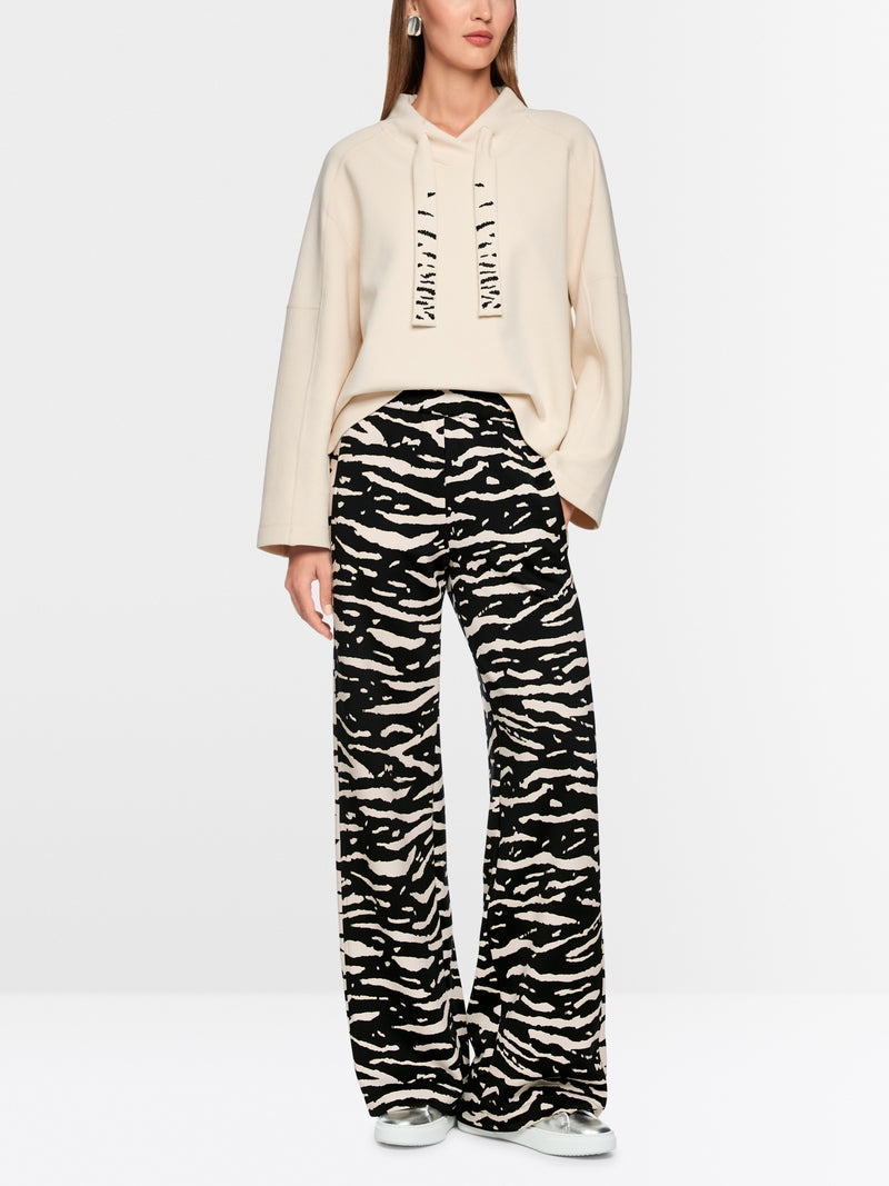 Wide Cut pants with animal print from Marc cain