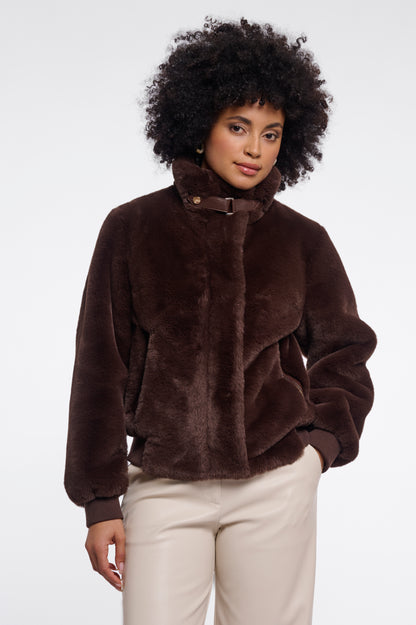 Ambra short faux fur jacket