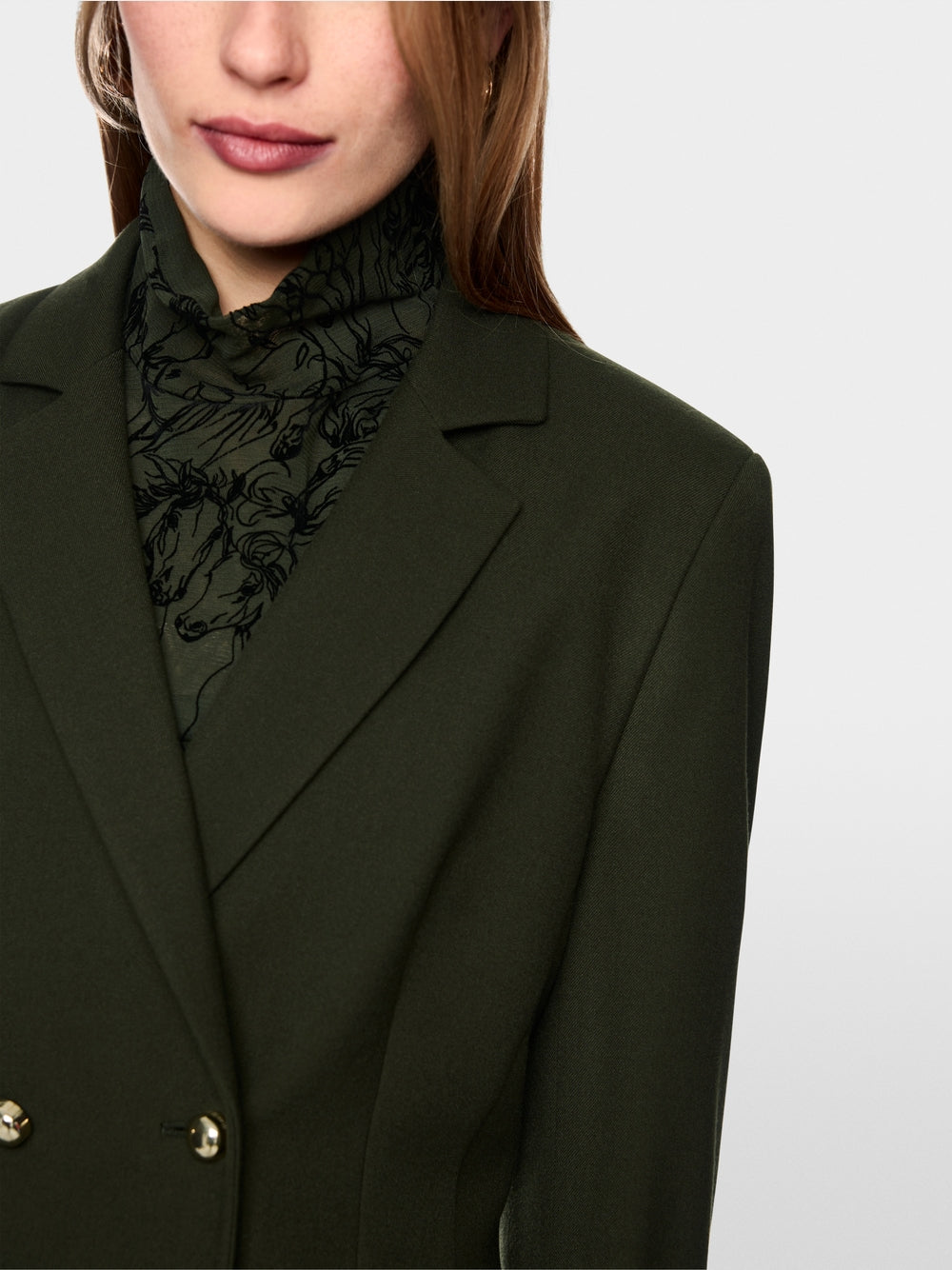 Marccain Fitted double-breasted blazer