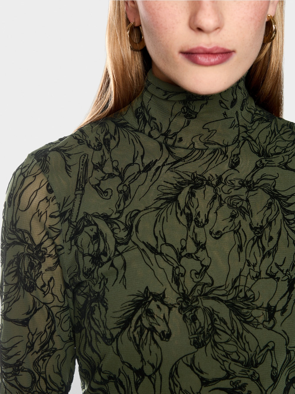 Marccain Top with velvet flocking