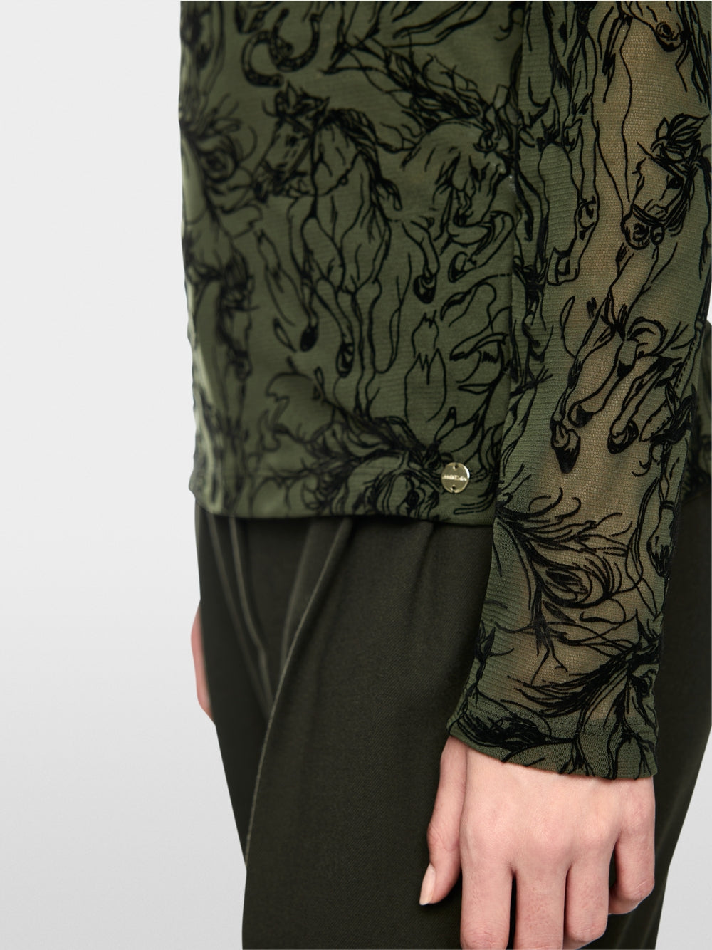 Marccain Top with velvet flocking