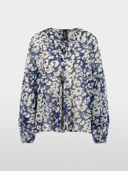 Marccain Wide-cut blouse with animal print