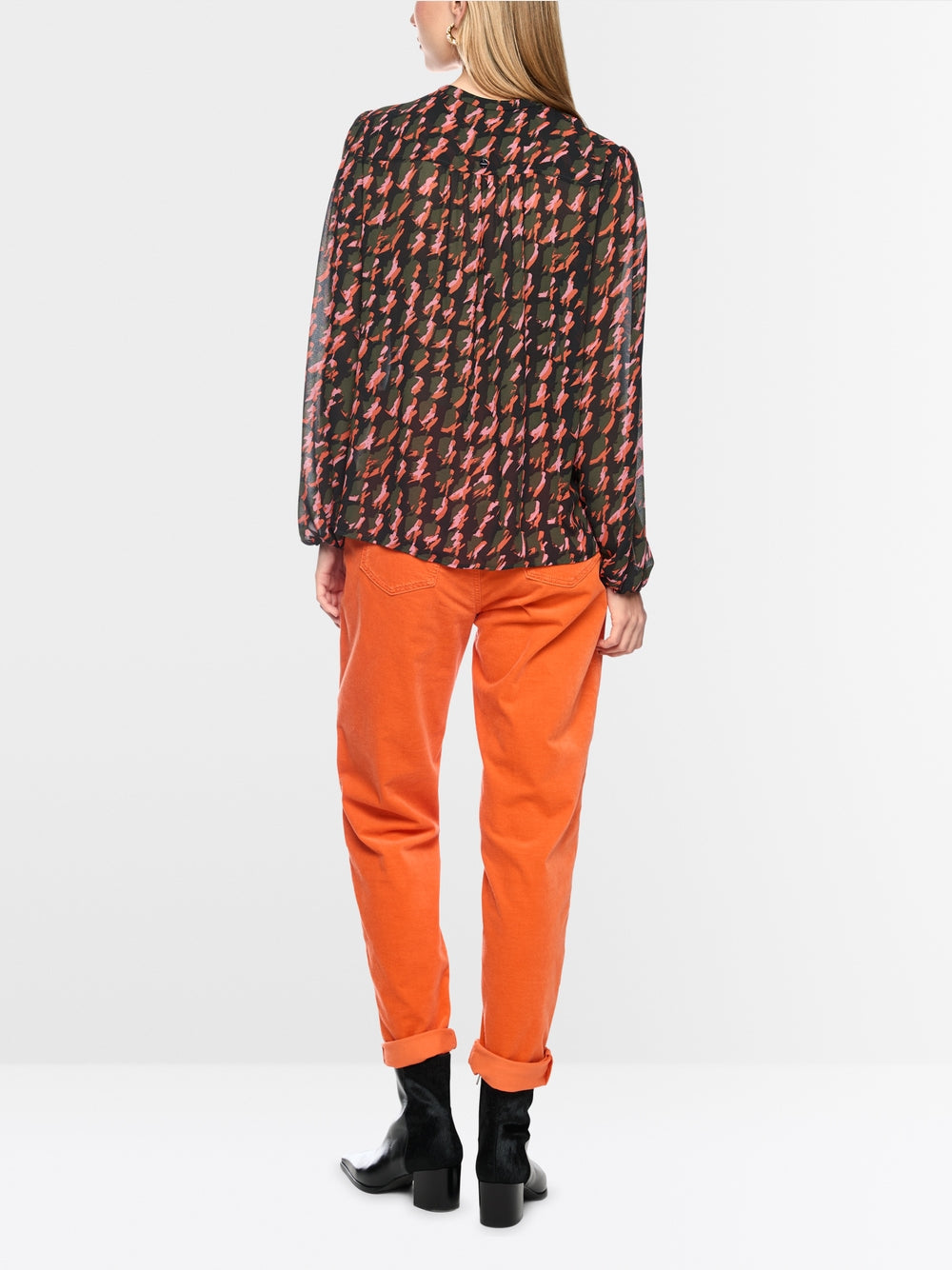 Marccain Abstract houndstooth blouse