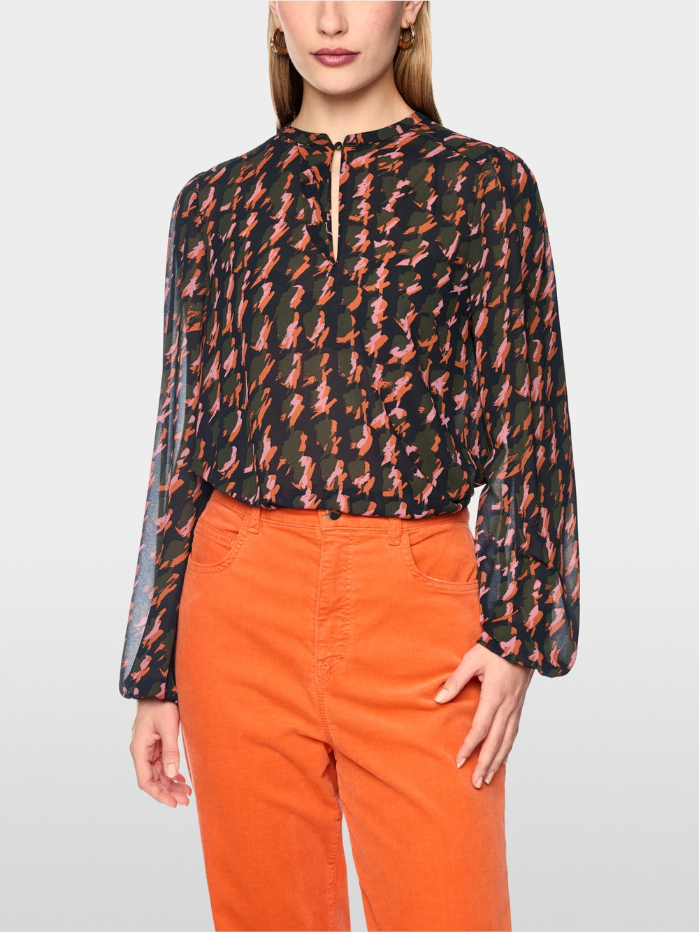 Marccain Abstract houndstooth blouse