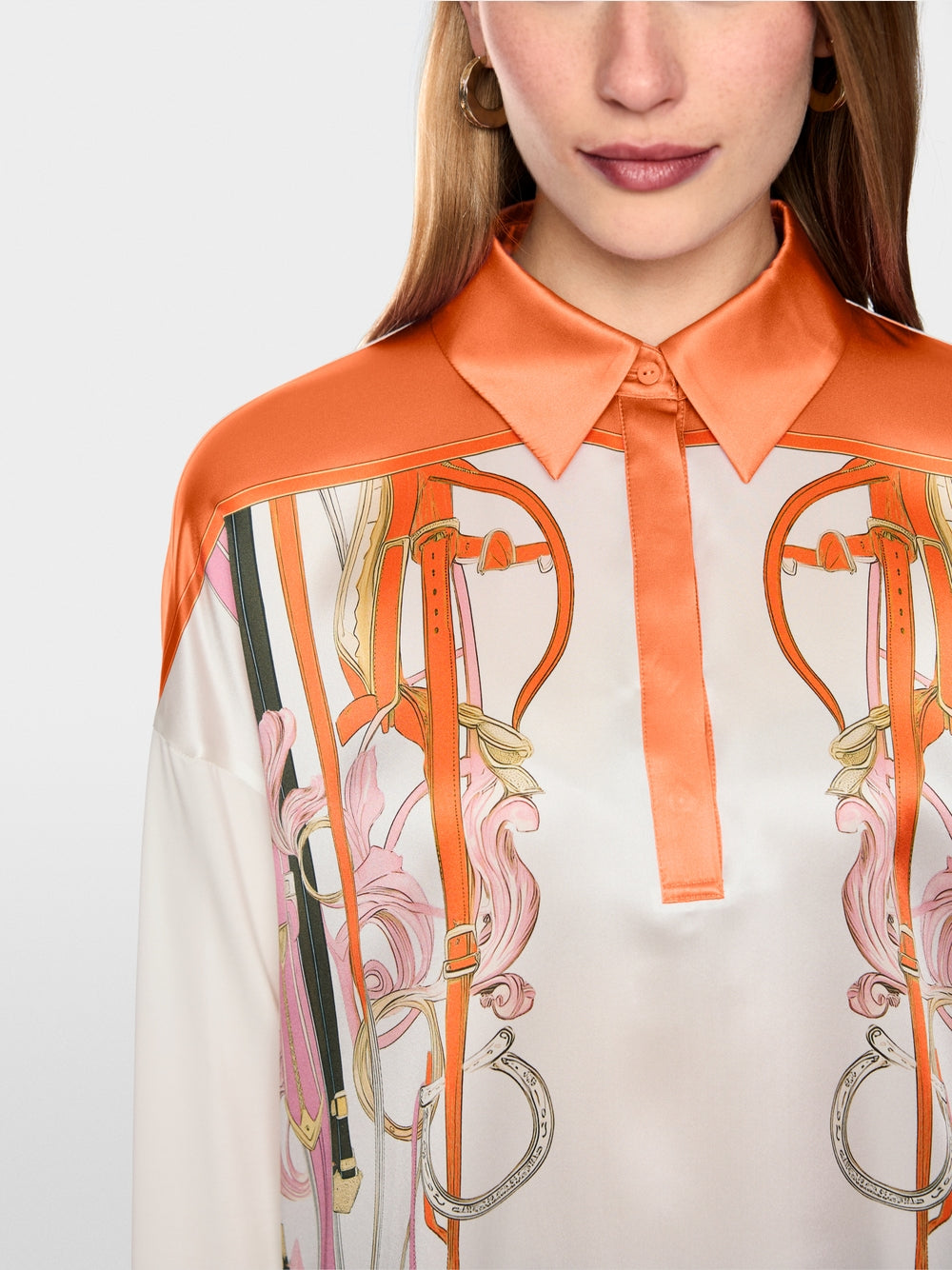 Marccain Silk blend blouse-style shirt