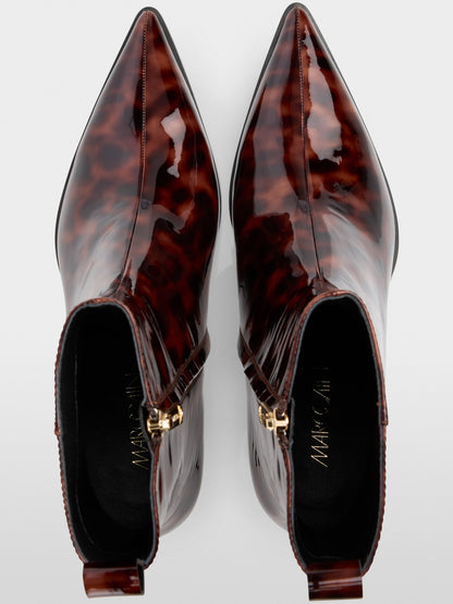 Marccain Patent Leather Leopard Print Boots
