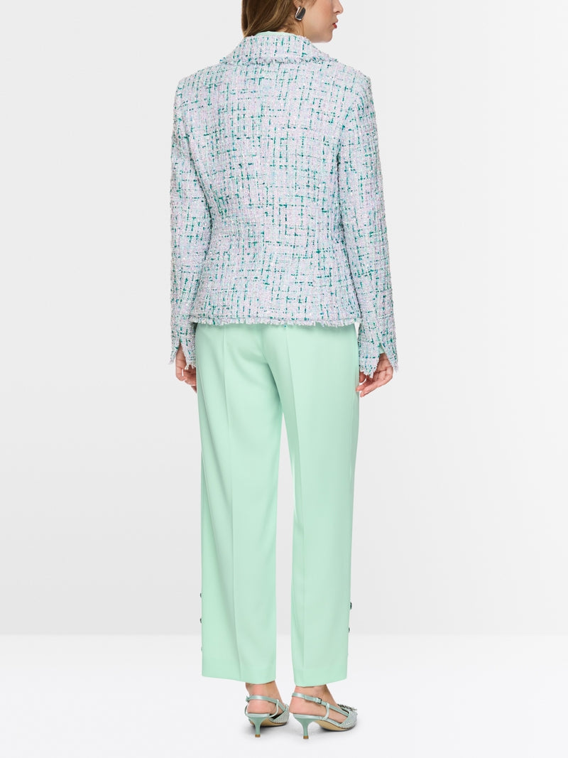 Marccain Blazer with rhinestones and frayed hem