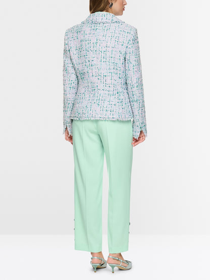Marccain Blazer with rhinestones and frayed hem