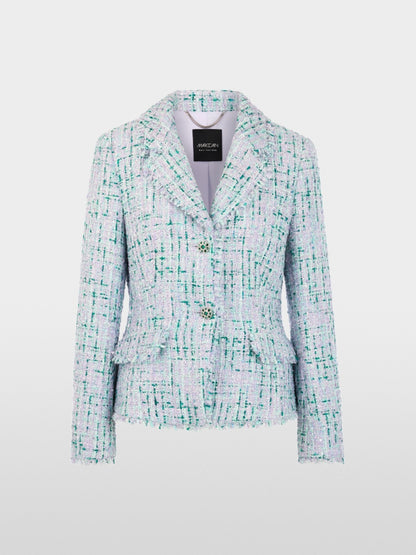 Marccain Blazer with rhinestones and frayed hem
