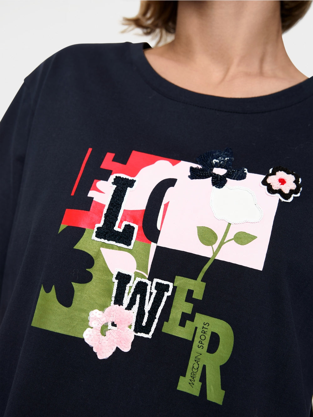 Marccain Sport T-shirt With Print & Seqins