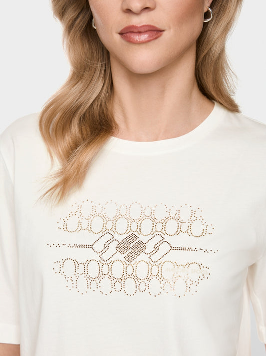 Marccain Sport Cotton T-shirt with hotfix stones