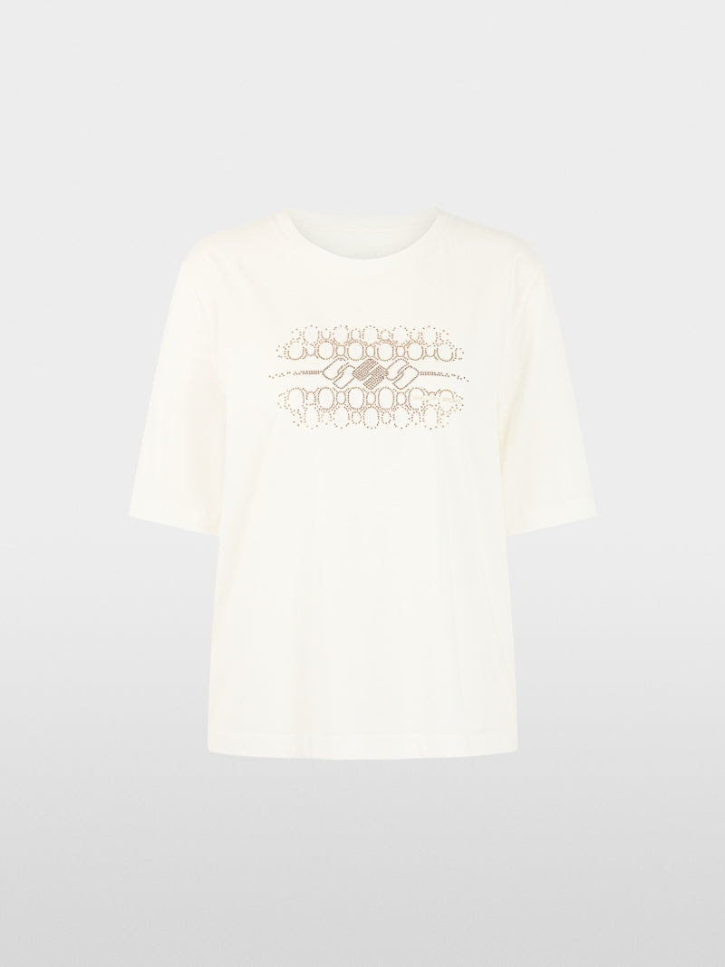 Marccain Sport Cotton T-shirt with hotfix stones
