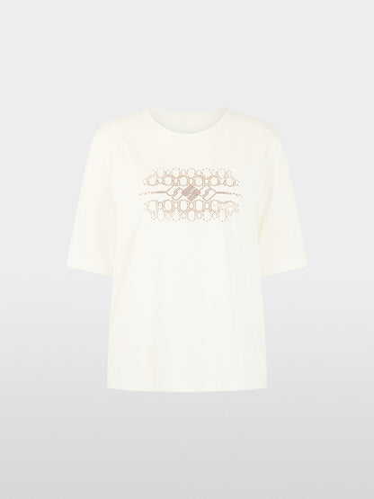 Marccain Sport Cotton T-shirt with hotfix stones
